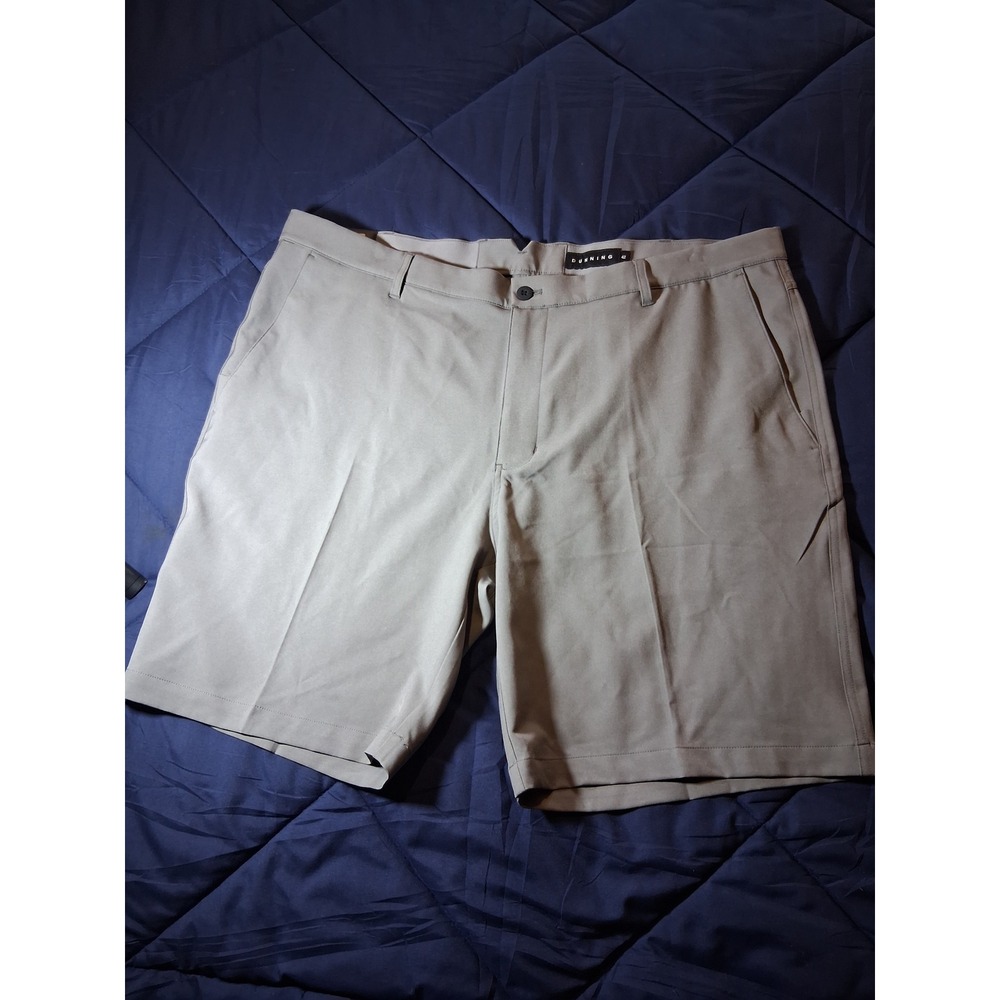 Dunning Golf Mens Stretch Performance Shorts Gray Flat Front Size 42 NEW